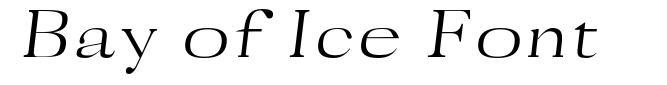 Bay of Ice Font font