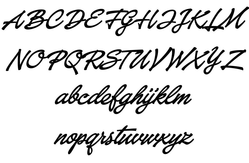 Baystar Script fonte Espécimes