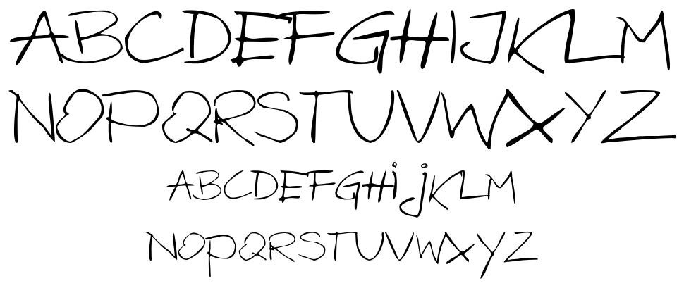 Bazgroly font Örnekler