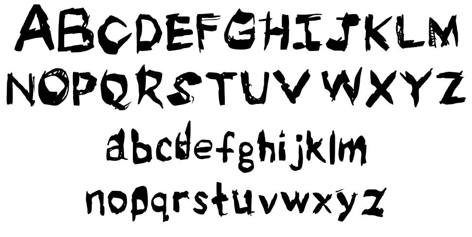 BB Rough Rider font specimens
