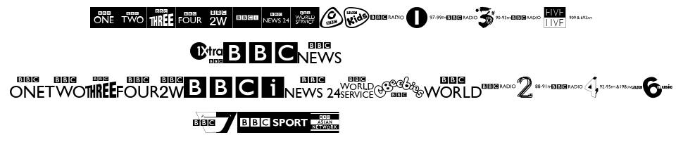 BBC logos fuente Especímenes