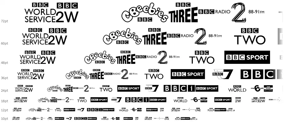 BBC logos font Waterfall