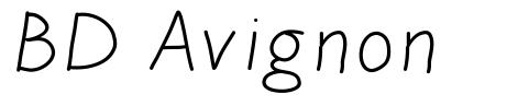 BD Avignon шрифт