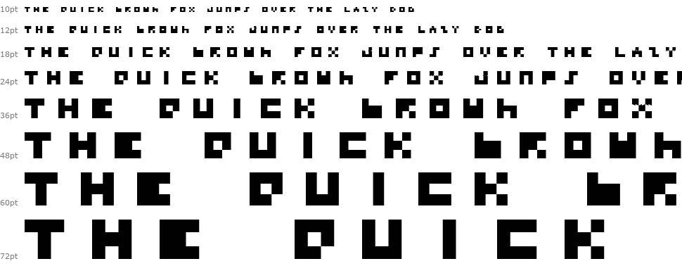 BD Tinyfont font Şelale