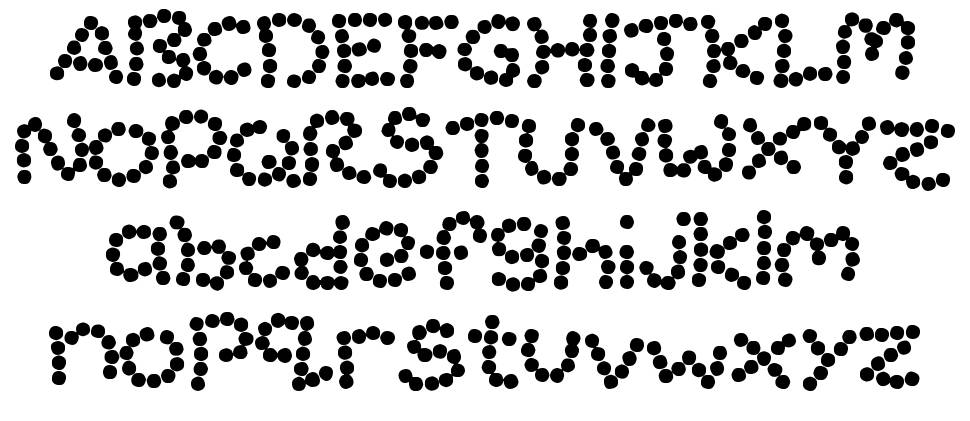 Bead Necklace font specimens