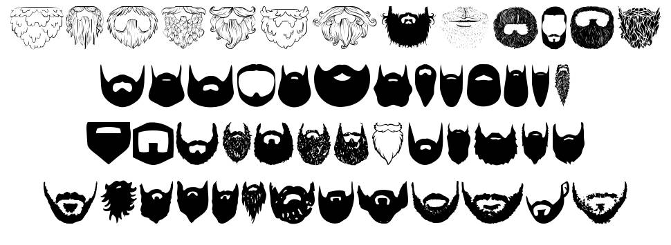 Beard font specimens
