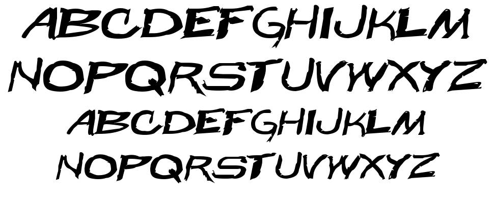 Beast Wars font specimens