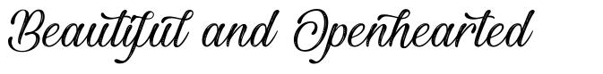 Beautiful and Openhearted schriftart