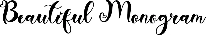 Beautiful Monogram