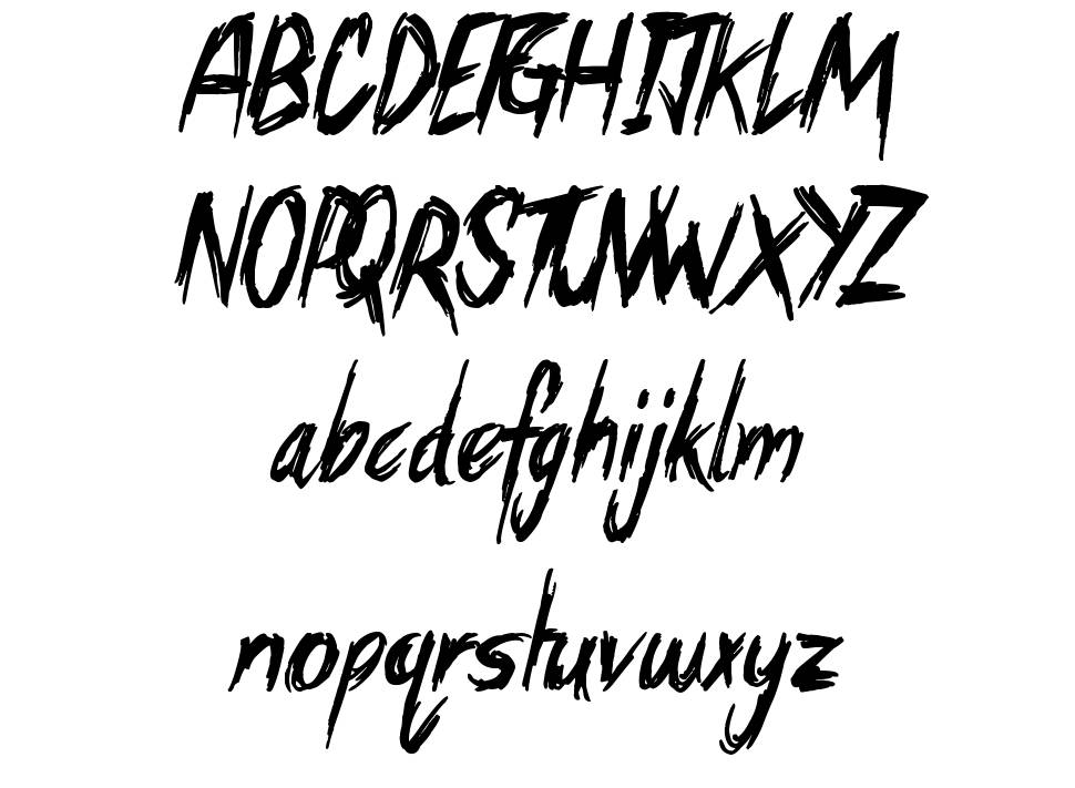 Beautiful Vampires font specimens