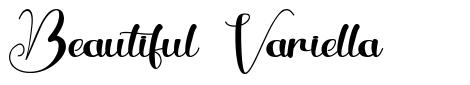 Beautiful Variella font