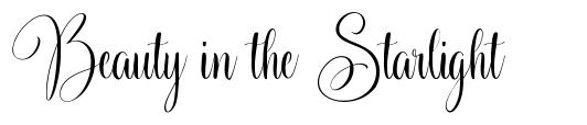 Beauty in the Starlight font
