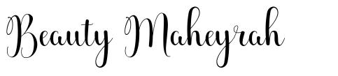 Beauty Maheyrah písmo