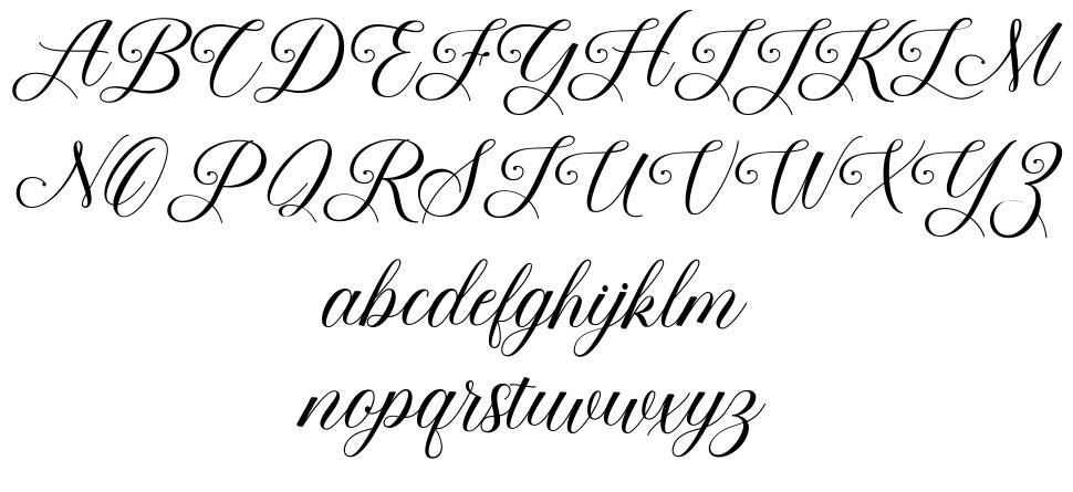 Beauty Queen Script font specimens