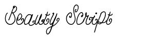 Beauty Script fonte