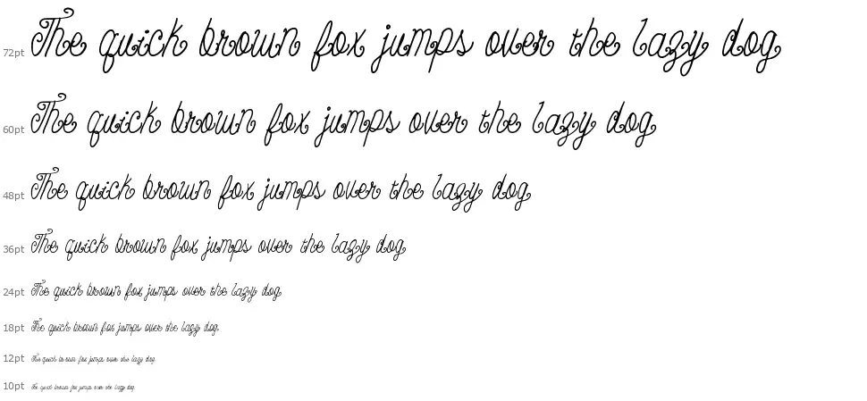 Beauty Scriptfont waterfall