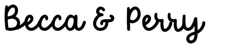 Becca & Perry шрифт