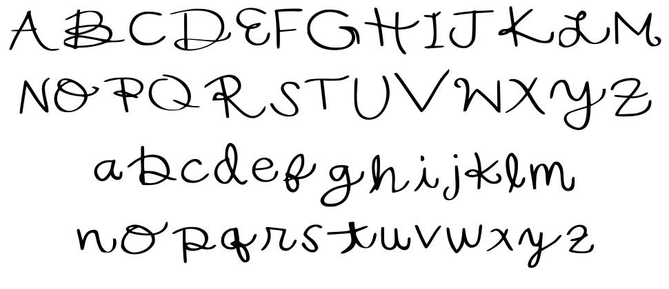 Bec's Hand font Örnekler
