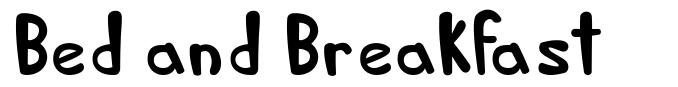 Bed and Breakfast font