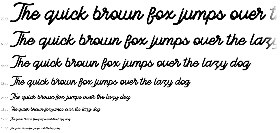 BeeQueen Scriptfont waterfall