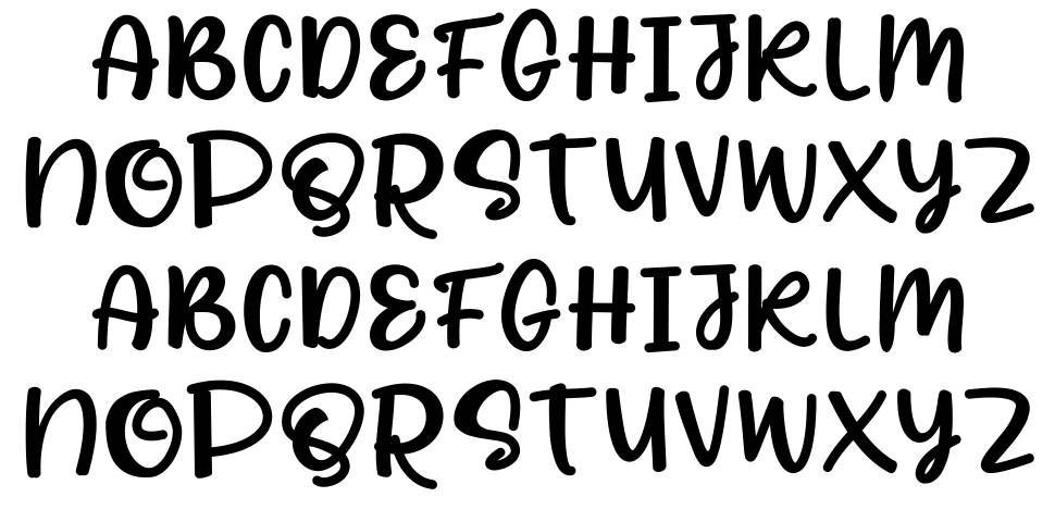 Beewell font Örnekler