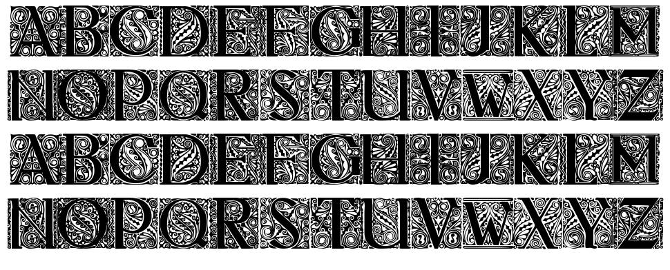 Behrens Antiqua Initialen フォント 標本