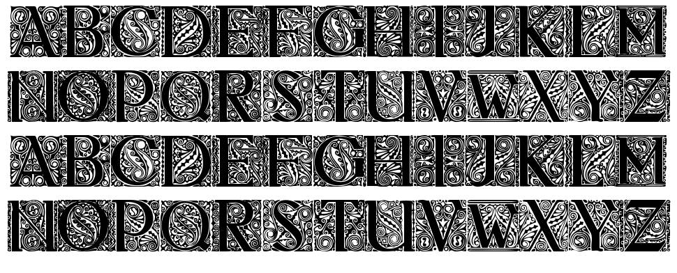 Behrens Antiqua Initialen schriftart vorschau