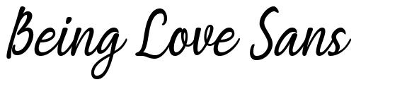 Being Love Sans font