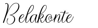 Belakonte schriftart