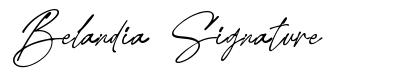 Belandia Signature шрифт