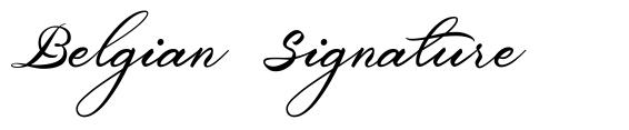 Belgian Signature czcionka
