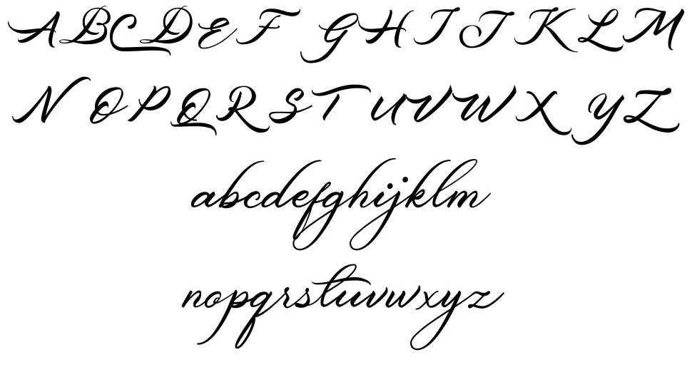 Belgian Signature 字形 标本