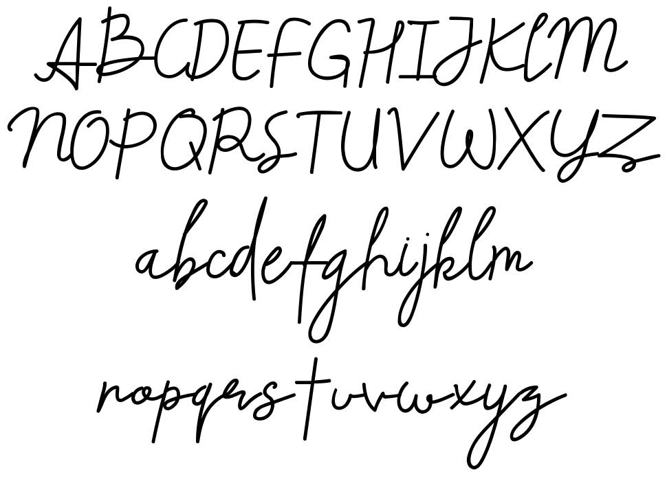 Beliya Signature font specimens
