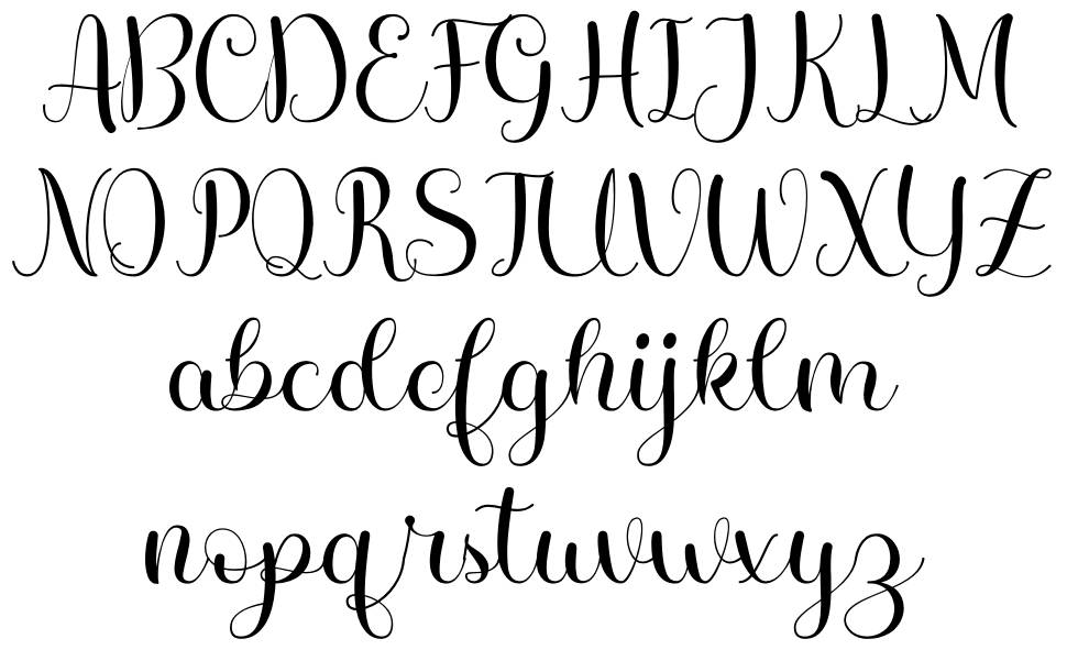 Bellaluna font Örnekler
