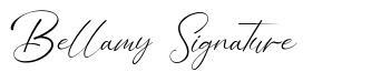 Bellamy Signature czcionka