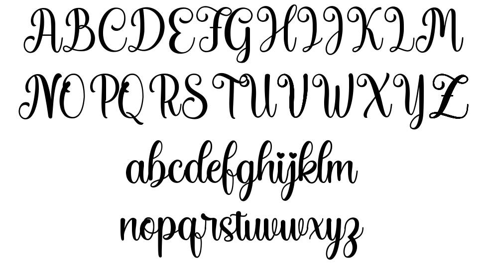 Bellanie font specimens