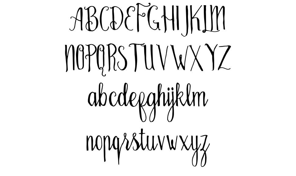 Bellanie Script font specimens