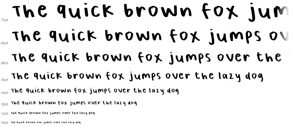 Bellas Handwritingfont waterfall
