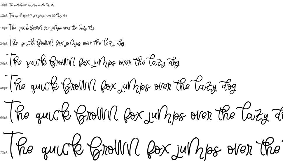Bellinda Script font Şelale