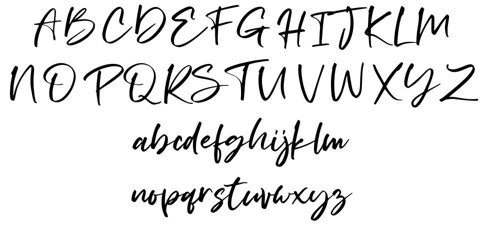 Bellisya font specimens