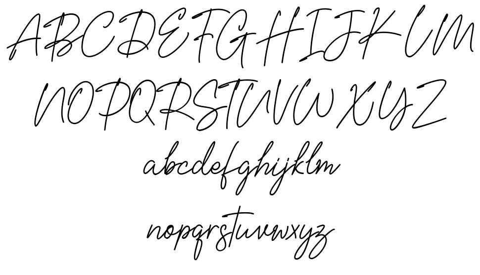 Bellisya Signature font specimens