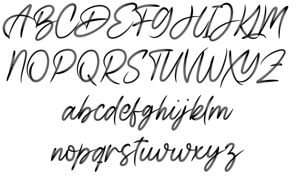 Beltanira Signature font Örnekler