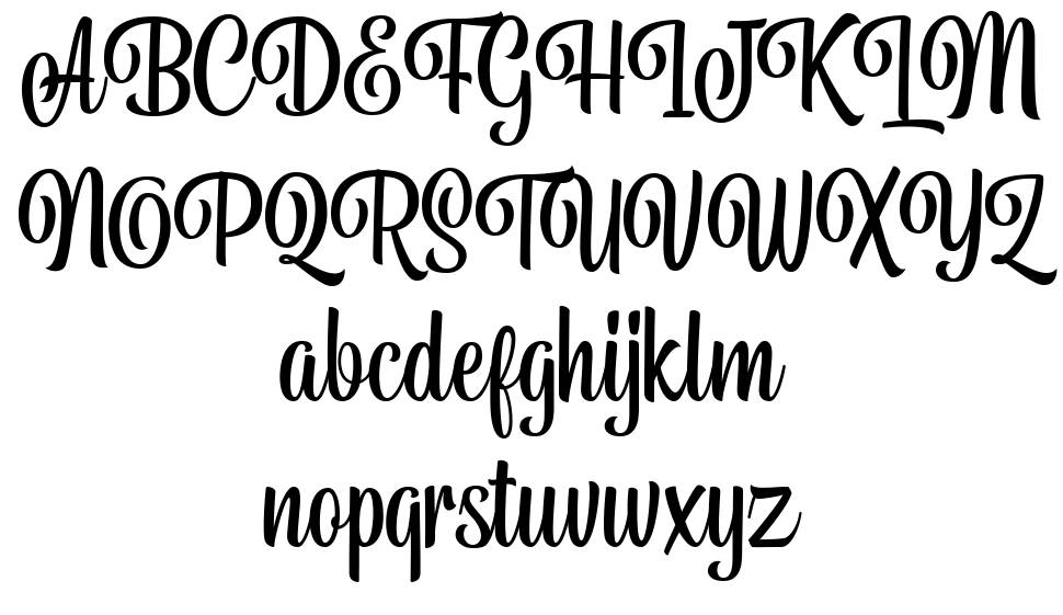 Belymon Script font specimens