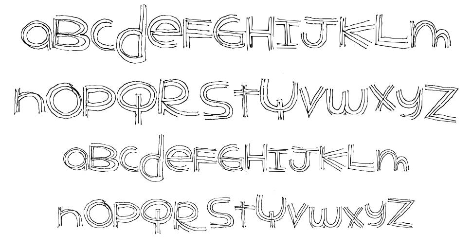 Bender Lines font specimens