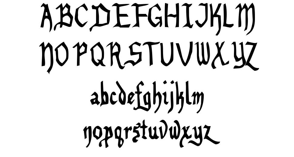 Benegraphic font specimens