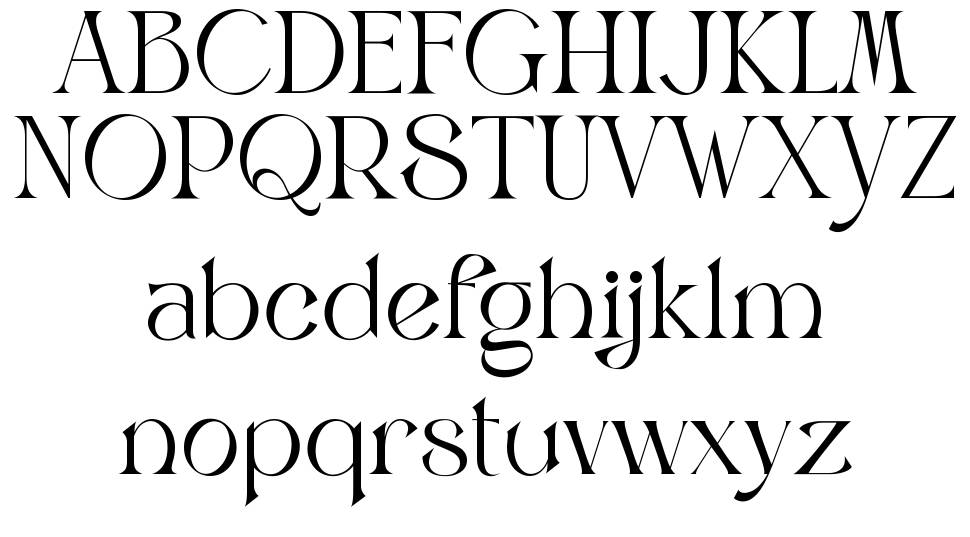 Benjola font specimens