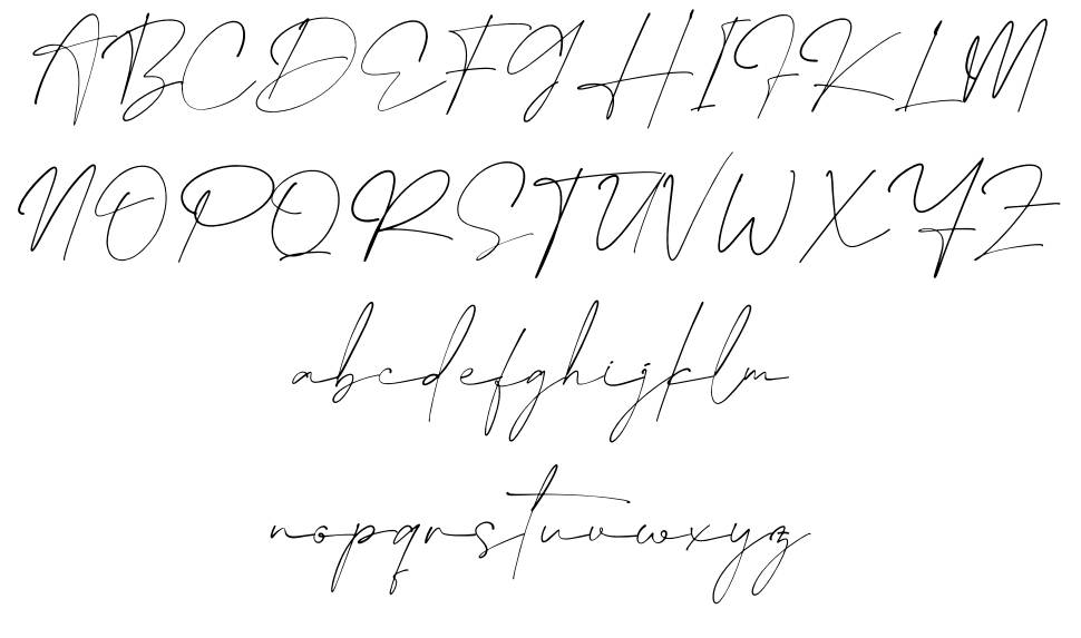 Bentila Signate font specimens