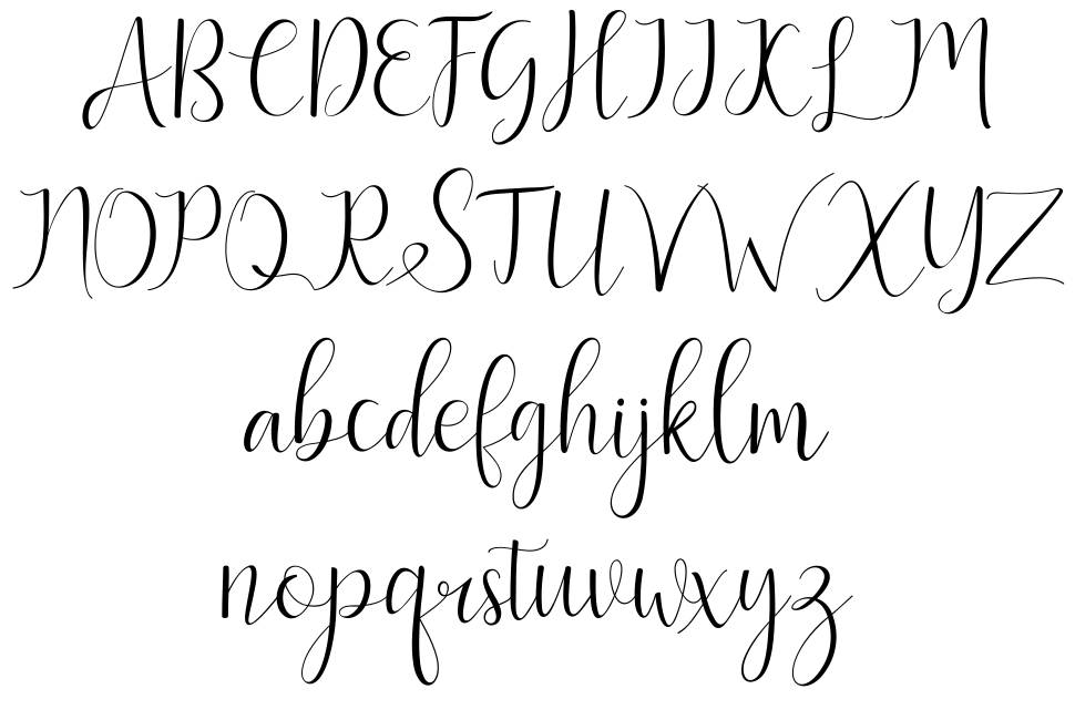Bentley Script font Örnekler