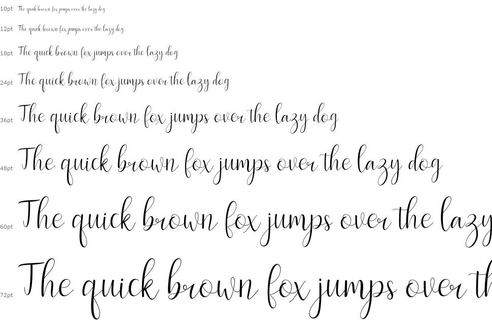 Bentley Script font Şelale