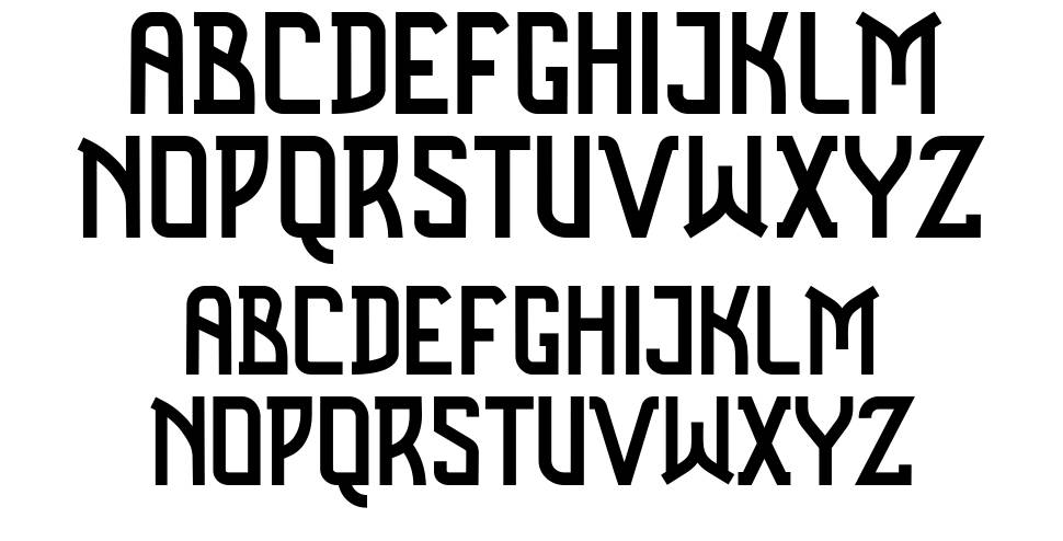 Benza font specimens